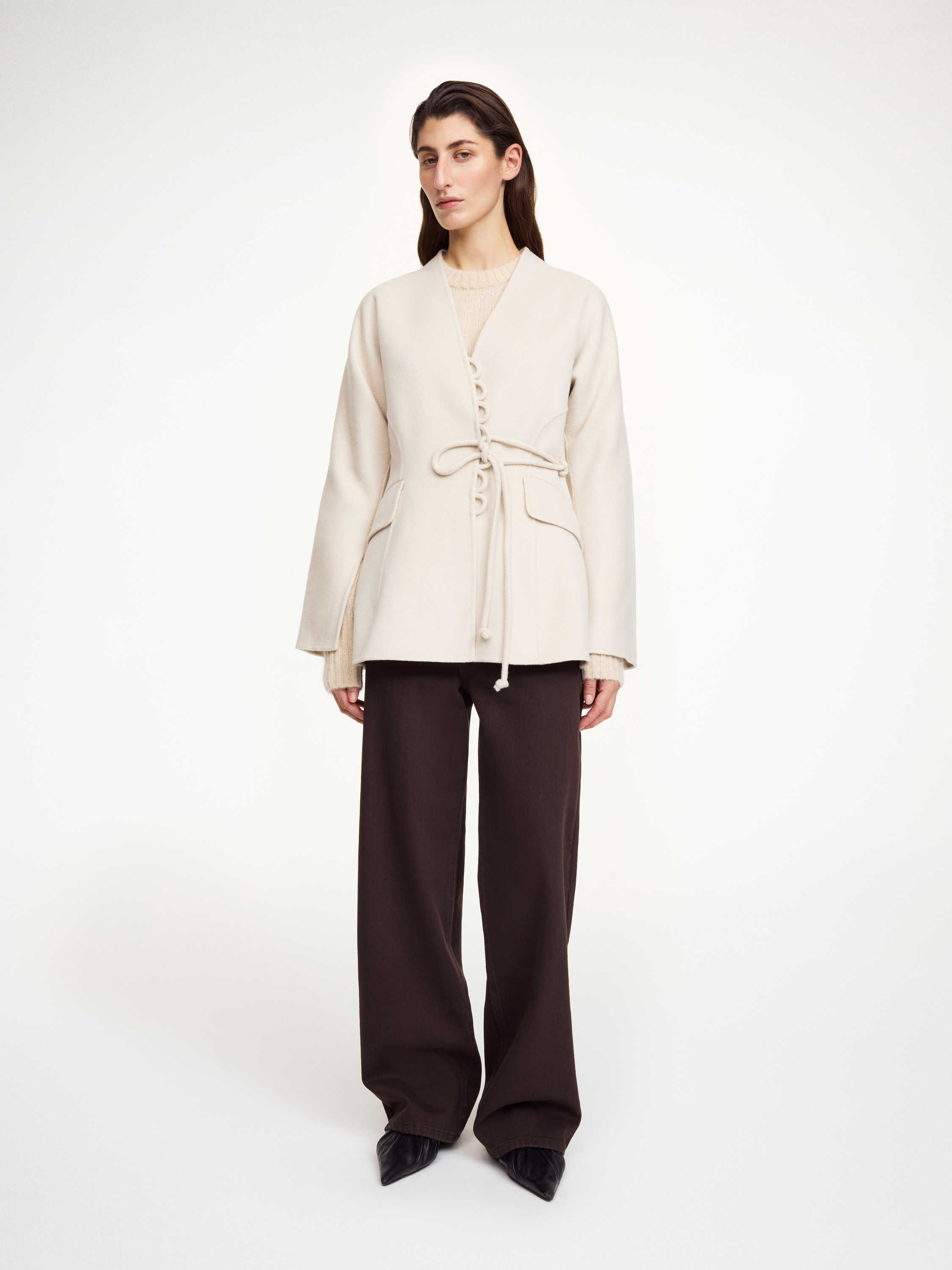 By Malene Birger Lalou Wool Blazer Jacket In Neutral