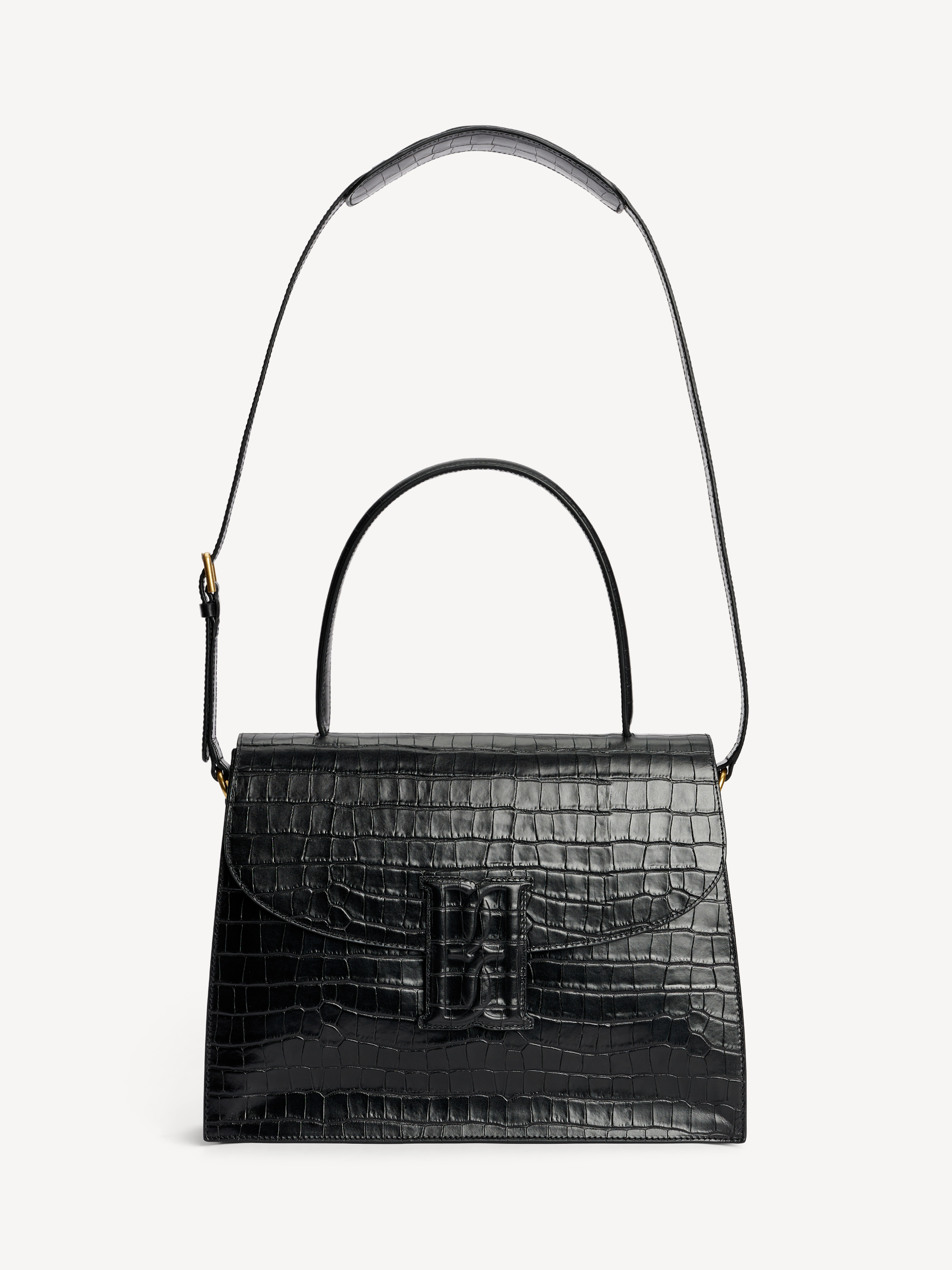 By Malene Birger Ronlas Leather Shoulder Bag In Black