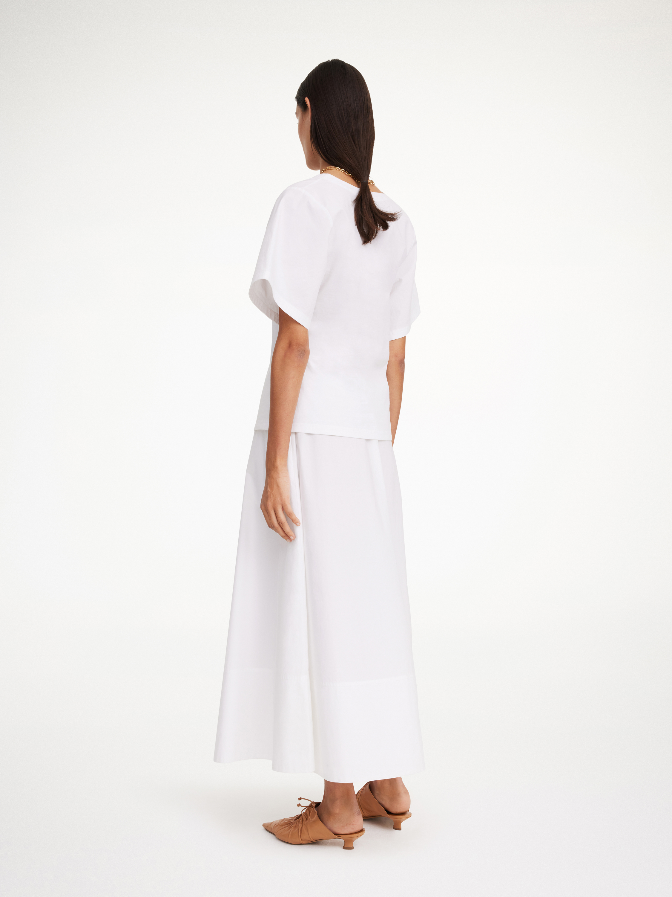 By Malene Birger Pheobes Organic Cotton Skirt In Pure White