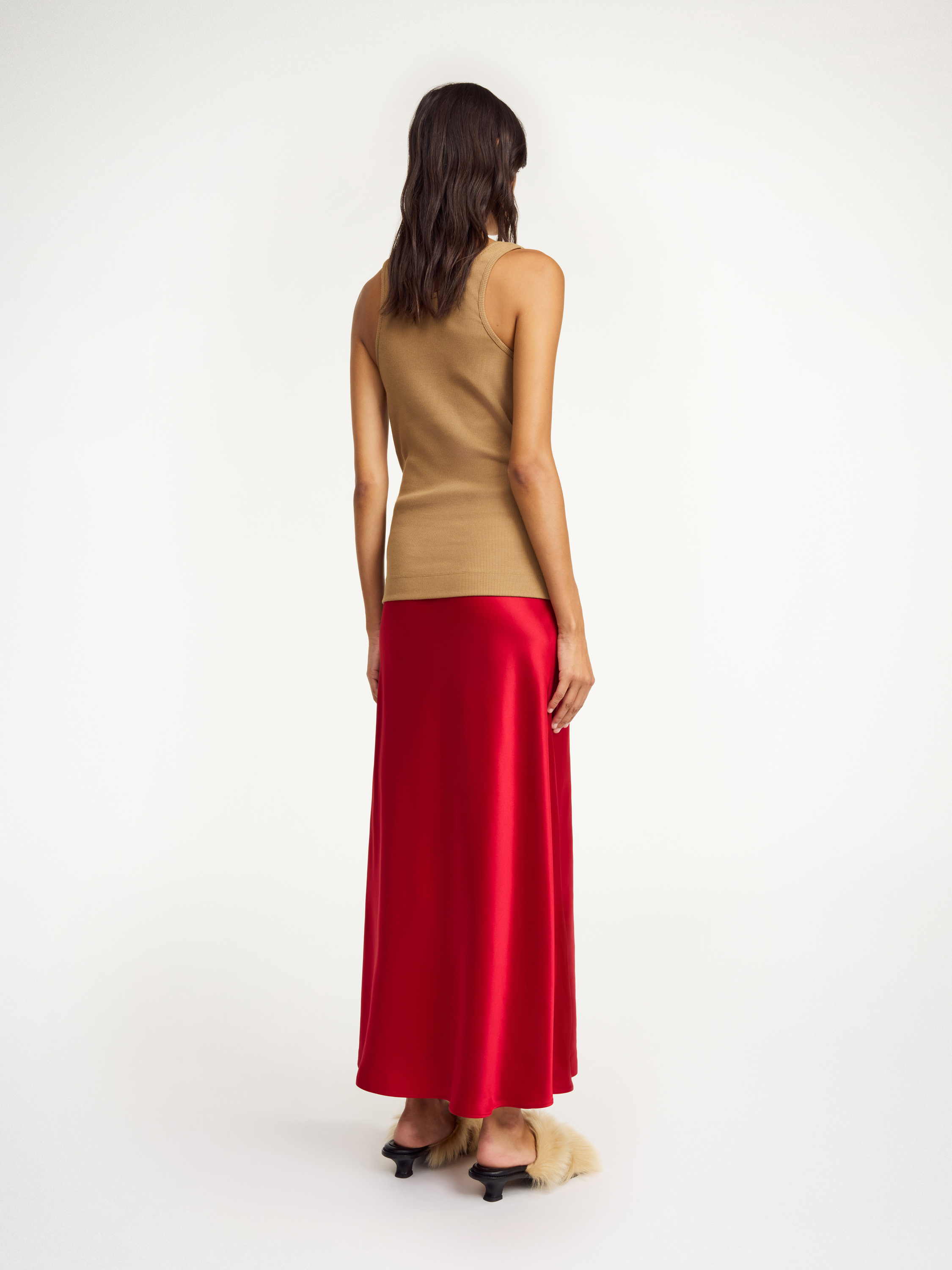 By Malene Birger Boshan Midi Skirt In Dark Chilli