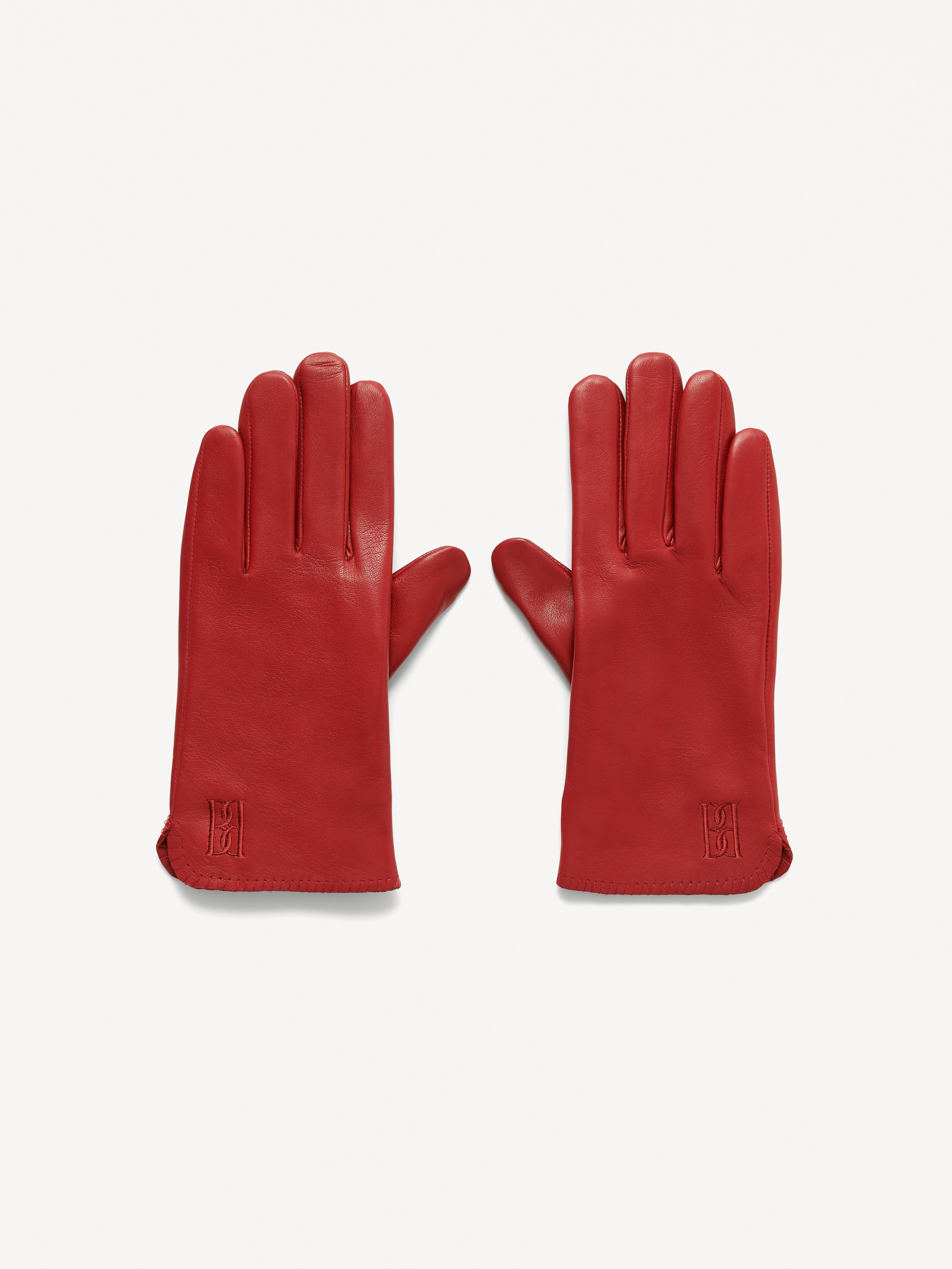 By Malene Birger Ginny Leather Gloves In Red