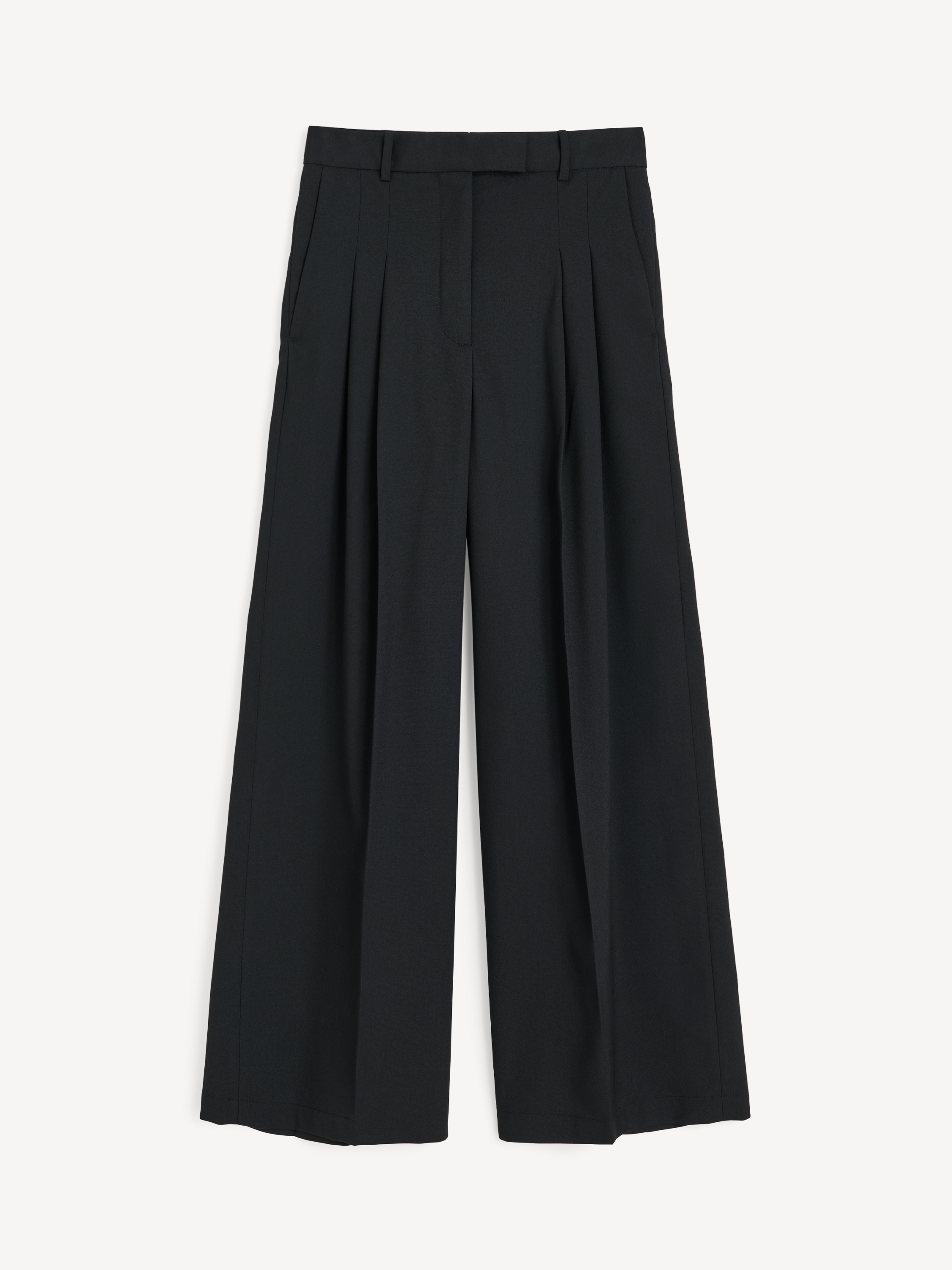 By Malene Birger Women's Black Taalia Wide-Leg Trousers Size 36