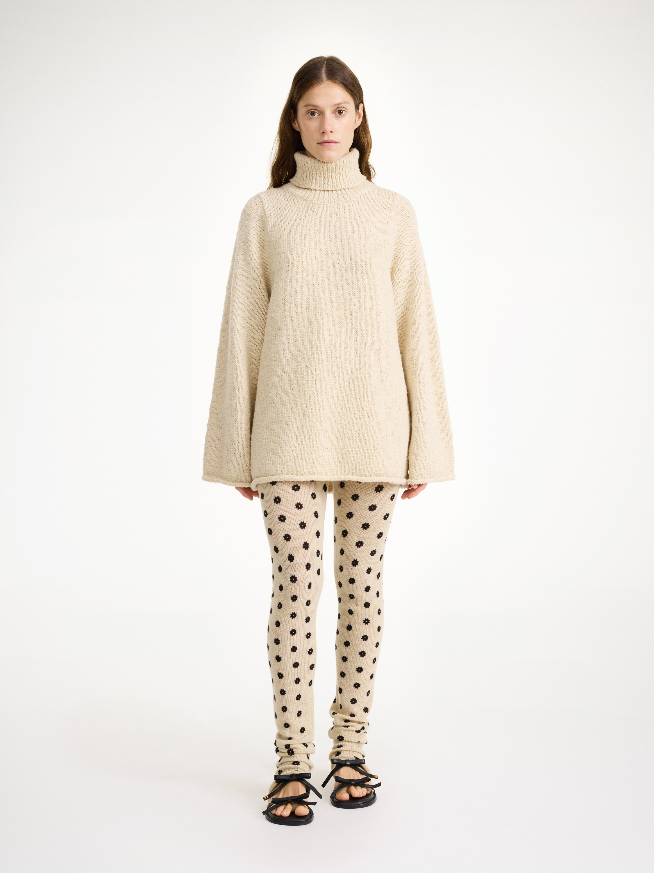 By Malene Birger Breele Wool Leggings In Graphic Flower