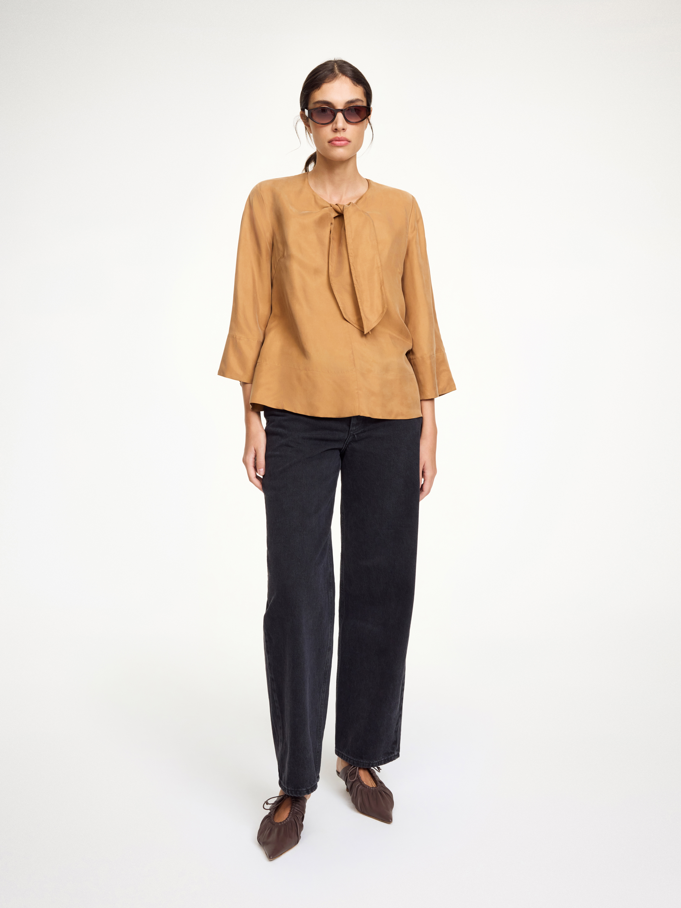 By Malene Birger Vega Blouse In Brown