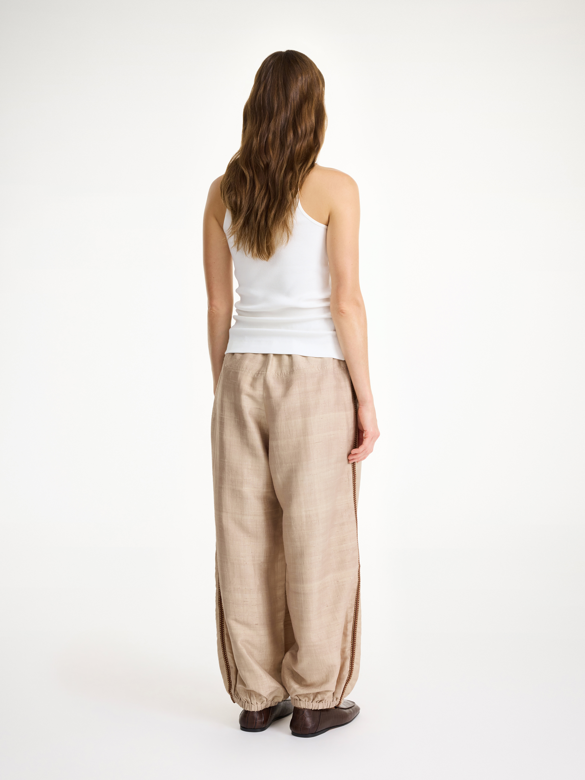 By Malene Birger Lumonas Silk Trousers In Nomad