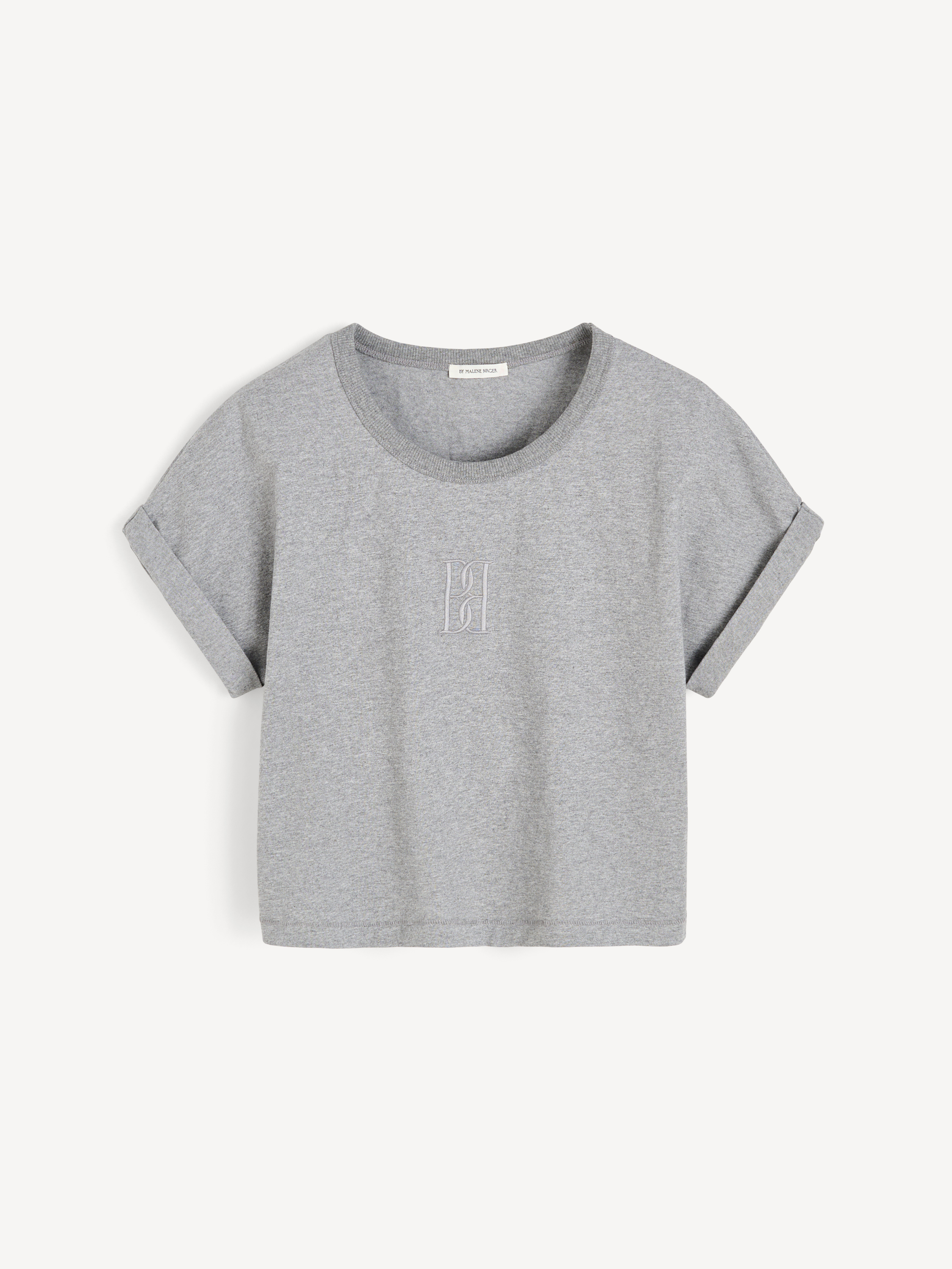 By Malene Birger Hedalia Organic Cotton T-shirt In Grey Melange