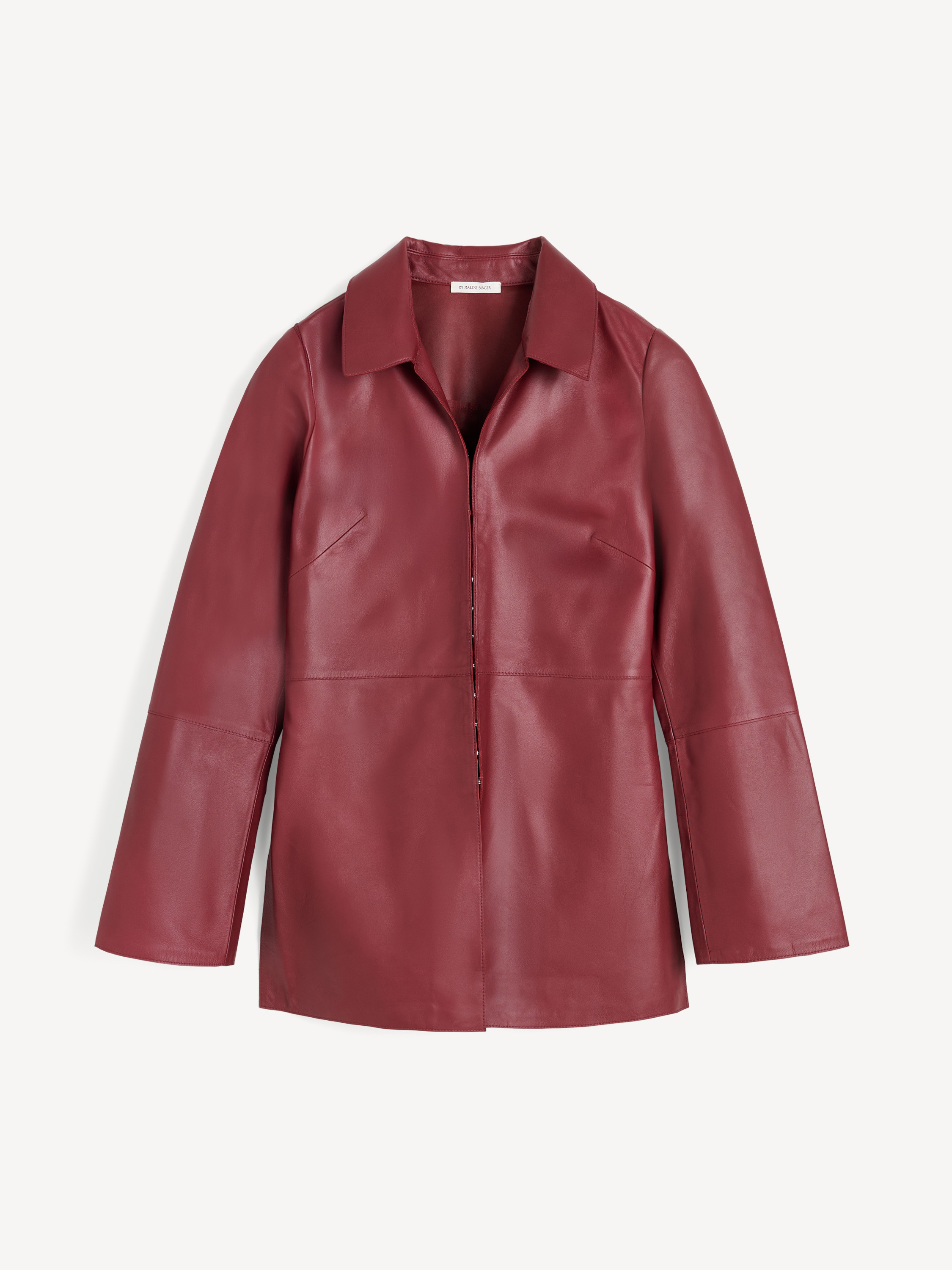 By Malene Birger Alleys Leather Shirt In Red