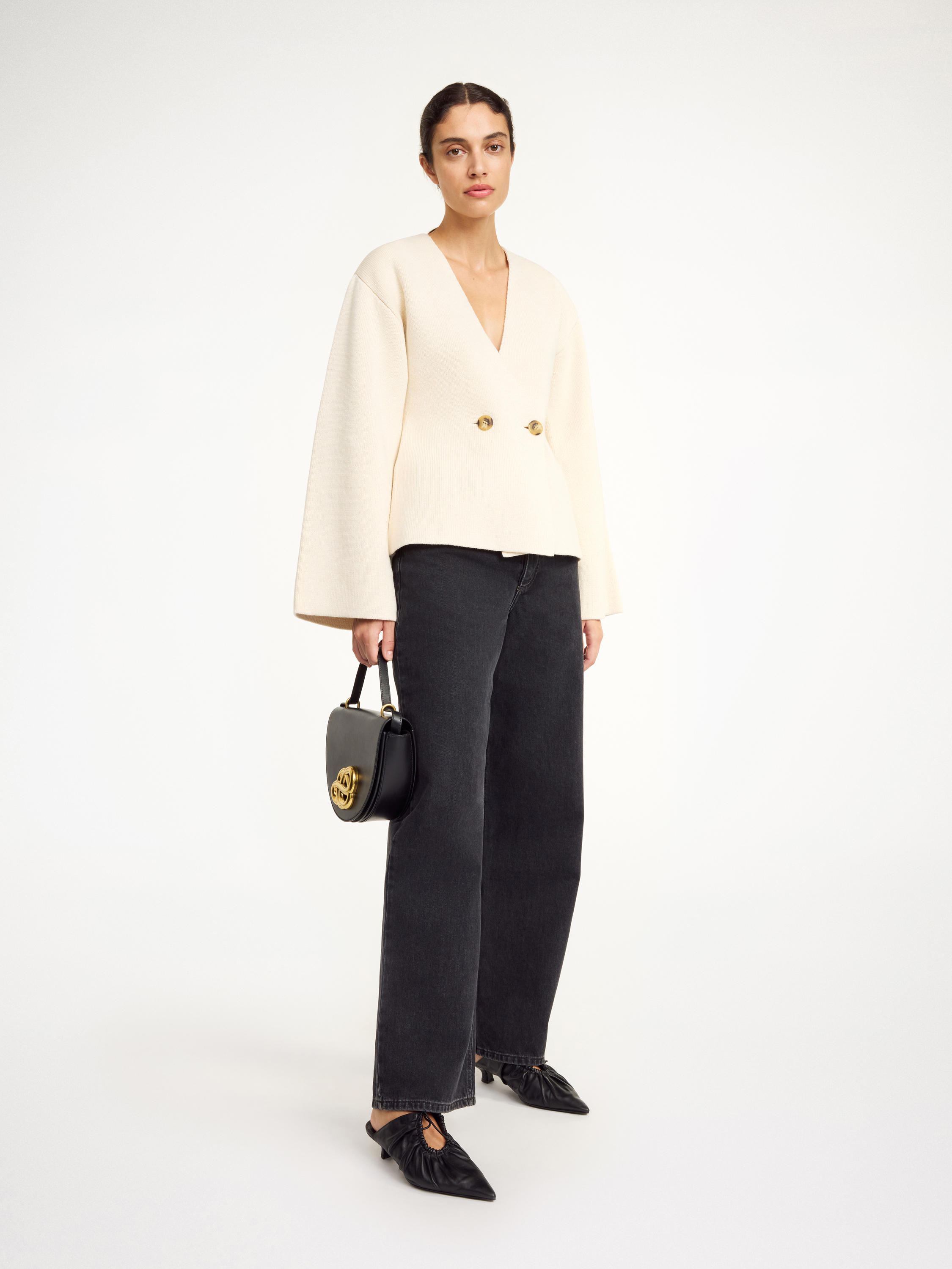 By Malene Birger Tinley Wool-blend Cardigan In Soft White