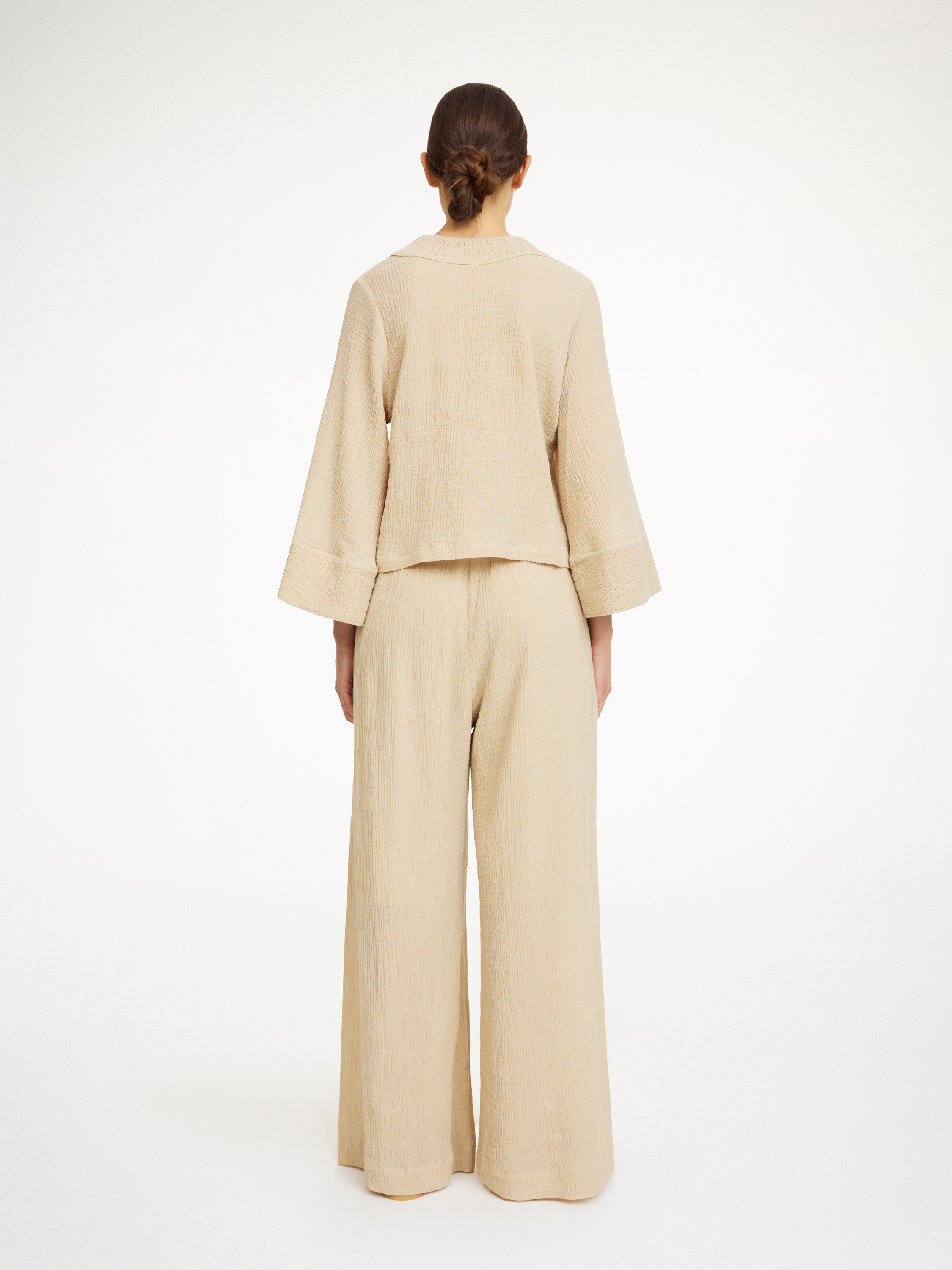 Shop By Malene Birger Clorella Wide-leg Trousers In Tehina