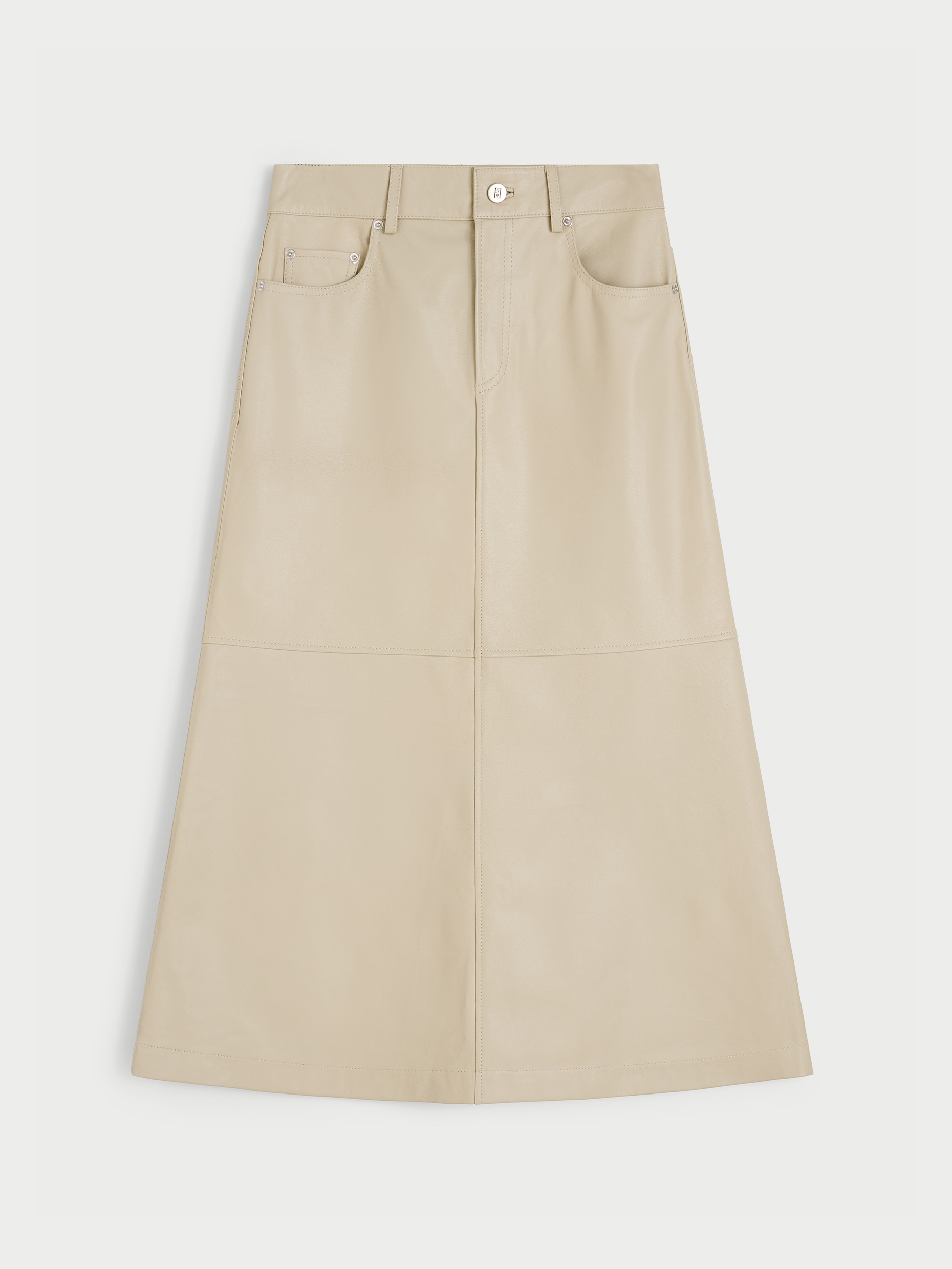 Solene leather skirt