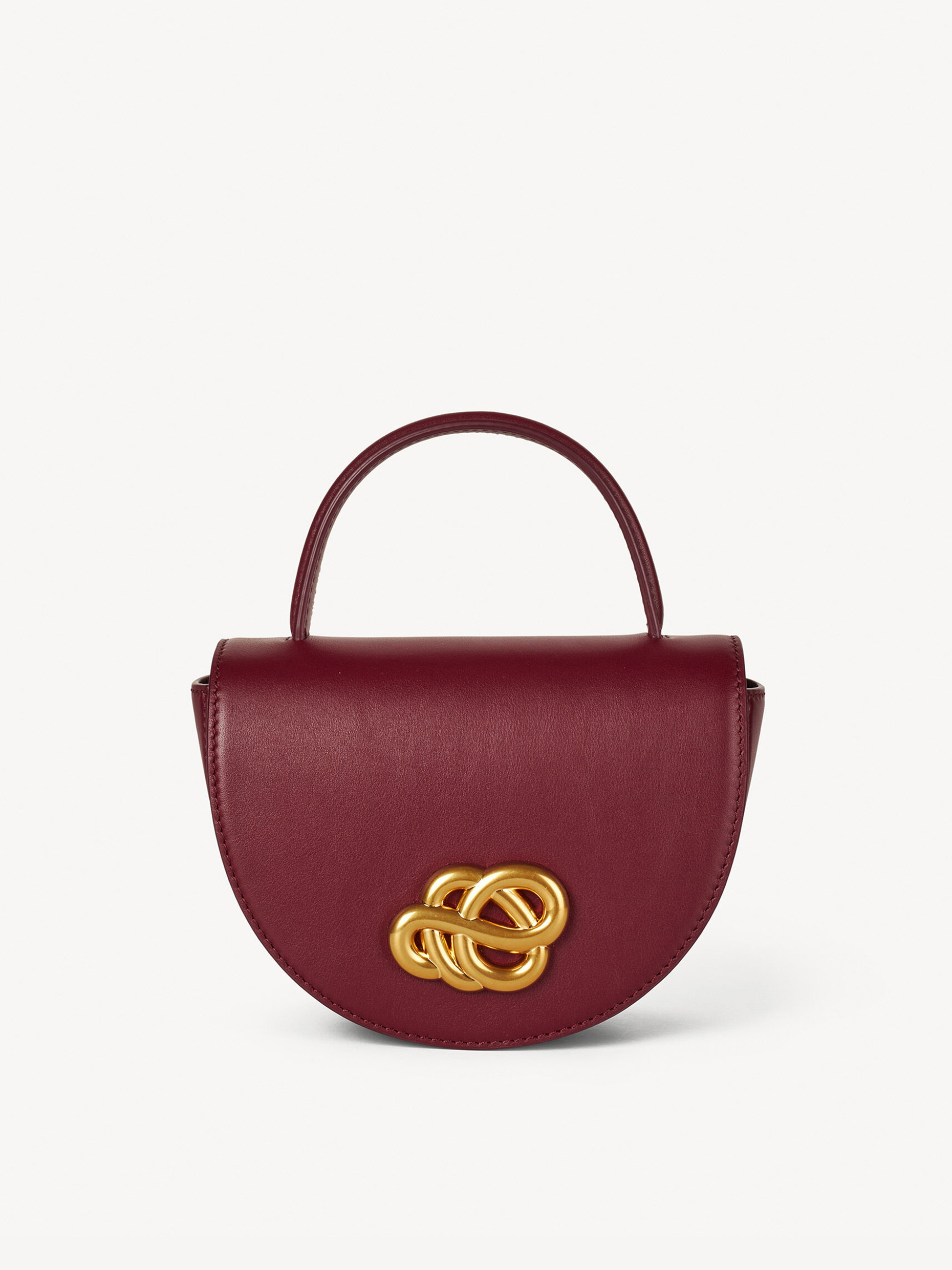 By Malene Birger Cebelli Leather Bag In Burgundy