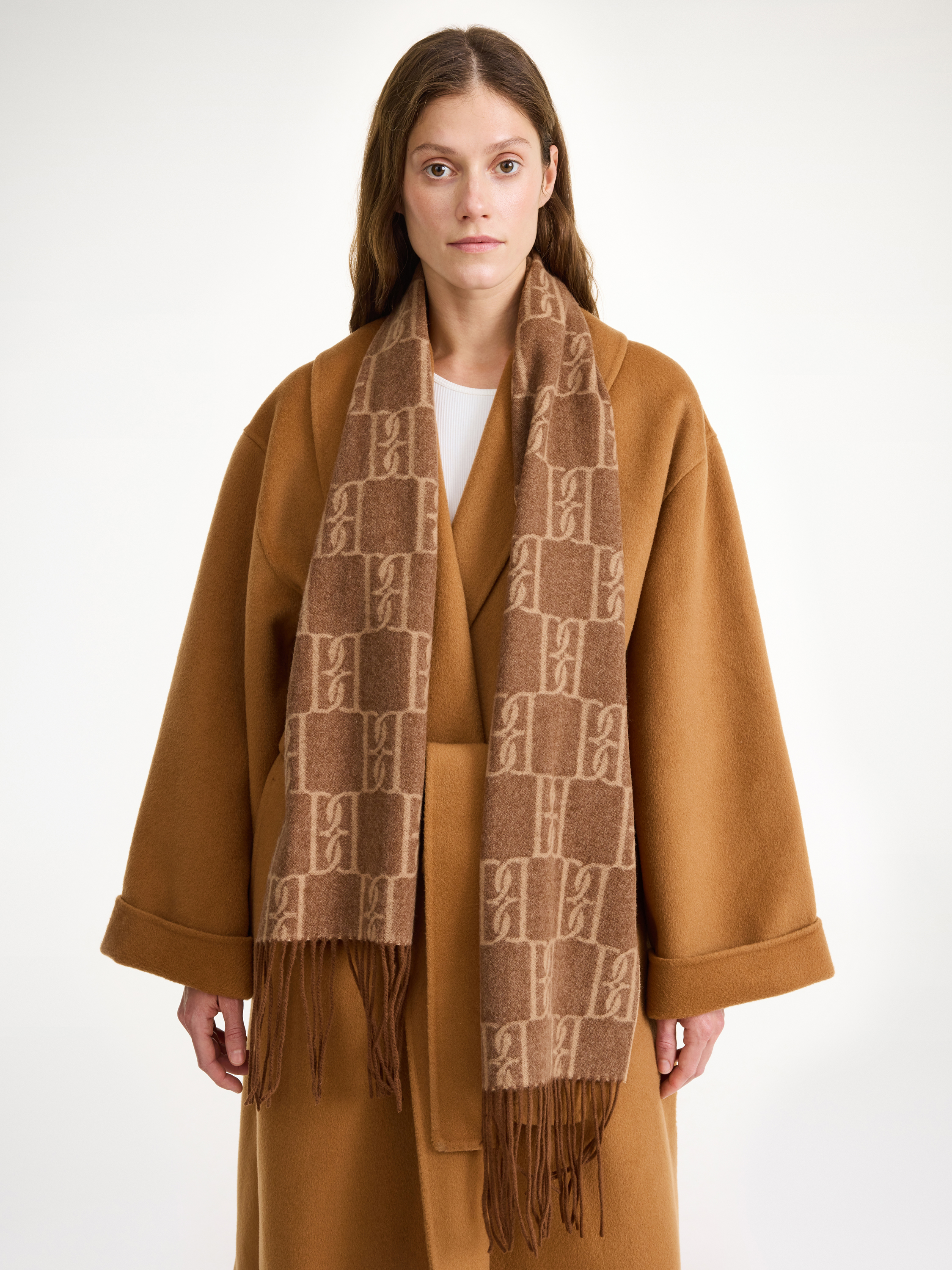 By Malene Birger Manno Wool Scarf In Bison