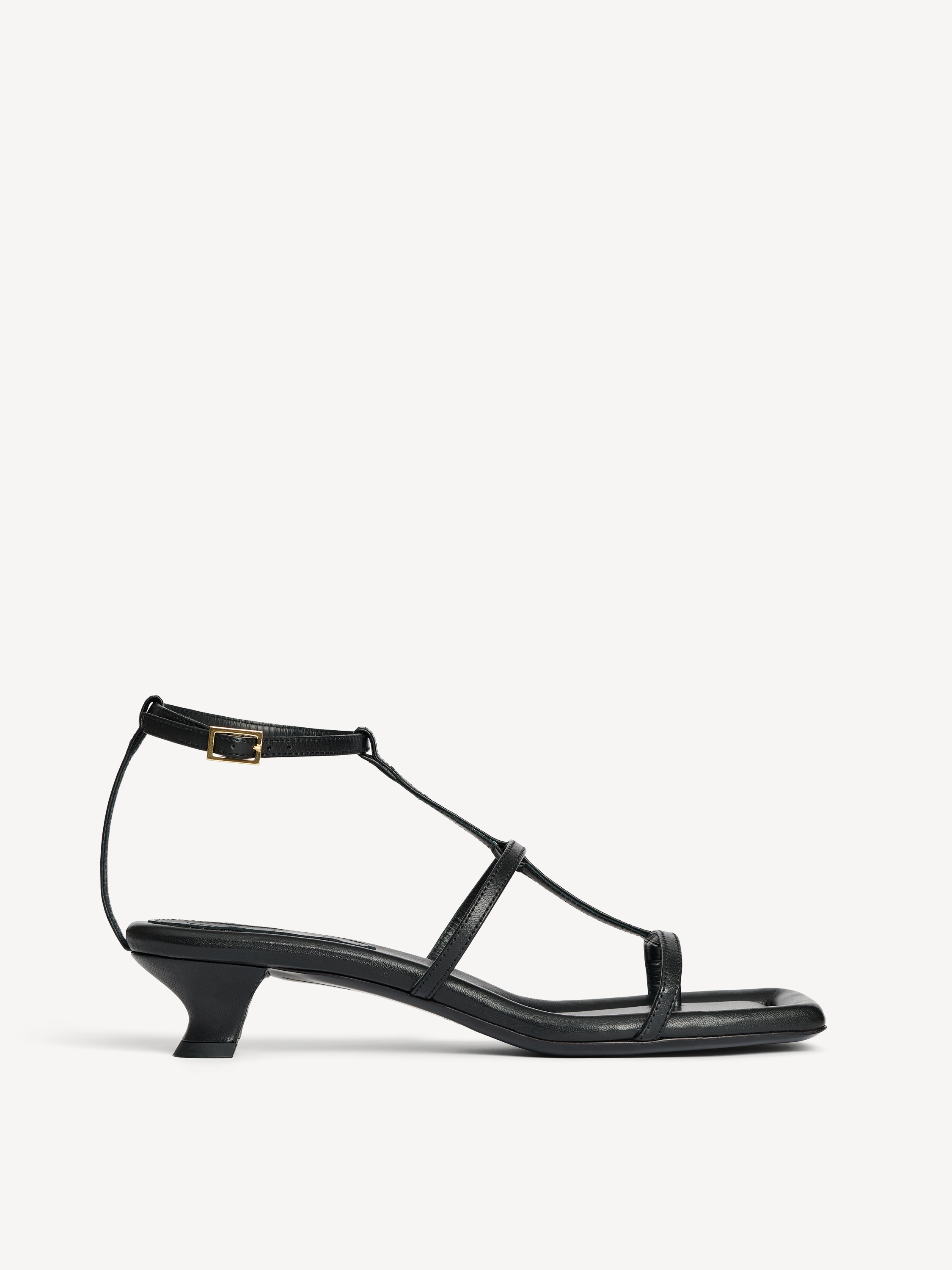 Shop By Malene Birger Teva Leather Sandals In Black