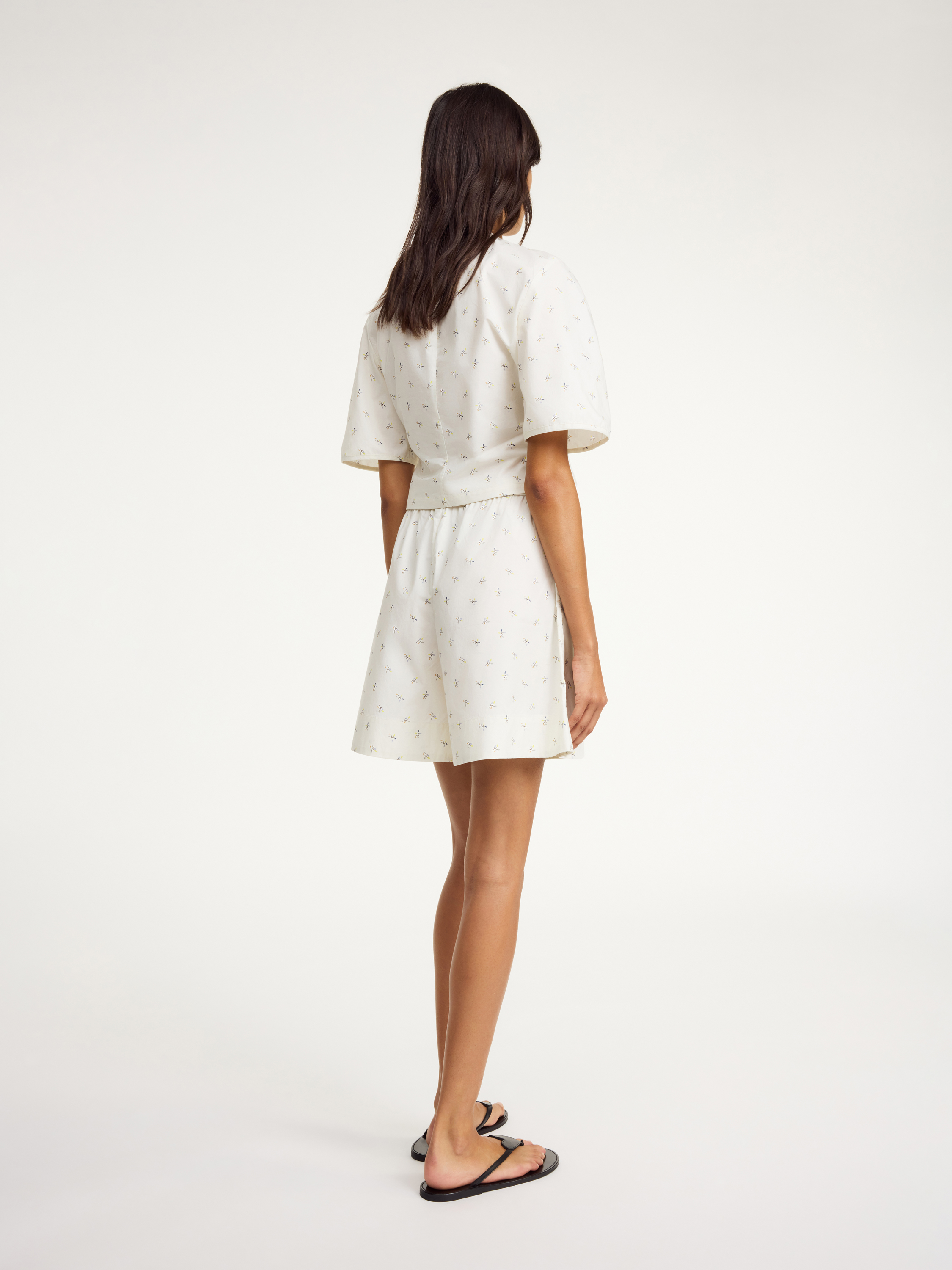 By Malene Birger Ifeion Organic Cotton Shorts In Mini Flower Print