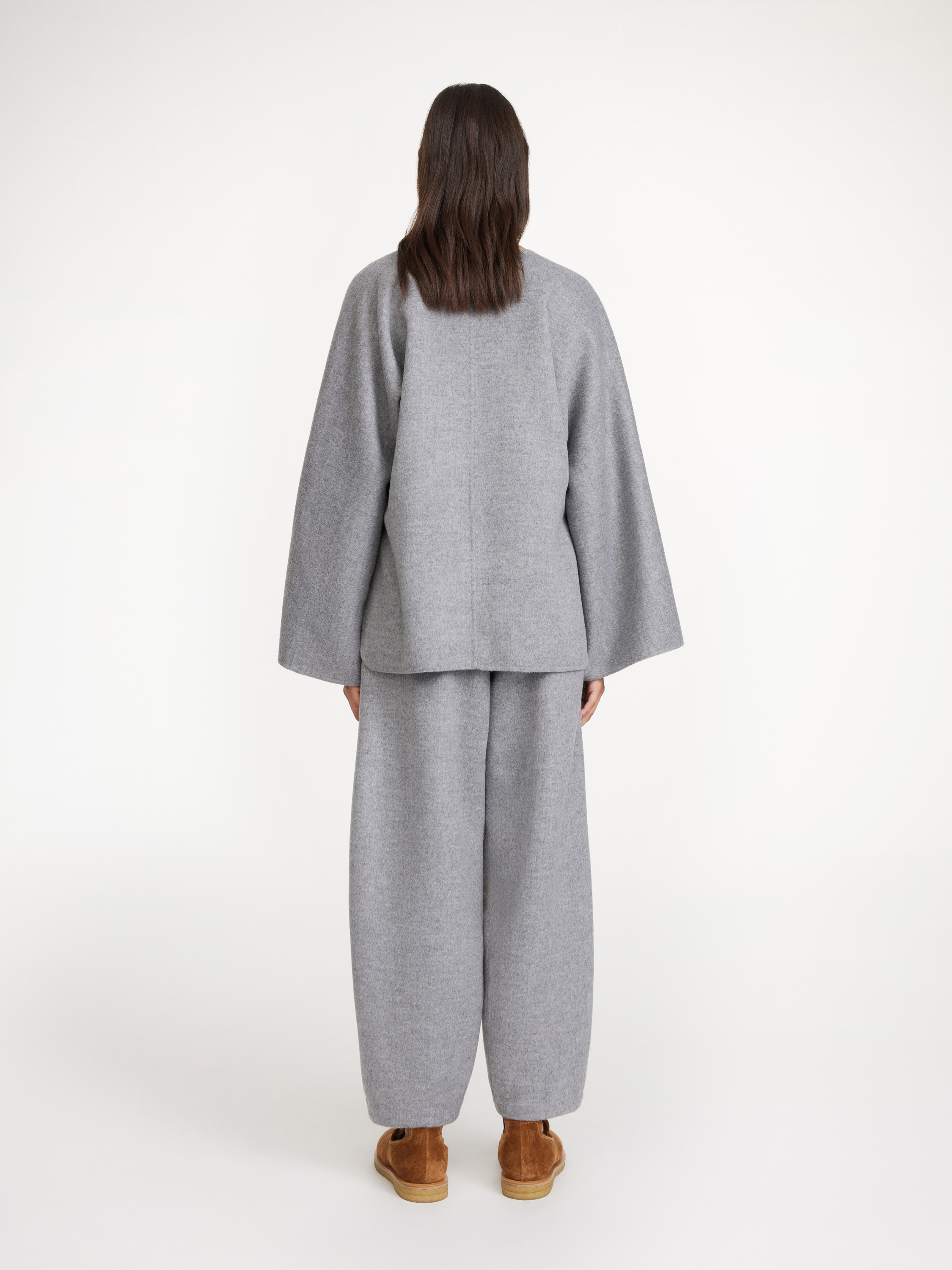 Shop By Malene Birger Calias Blouse In Grey Melange