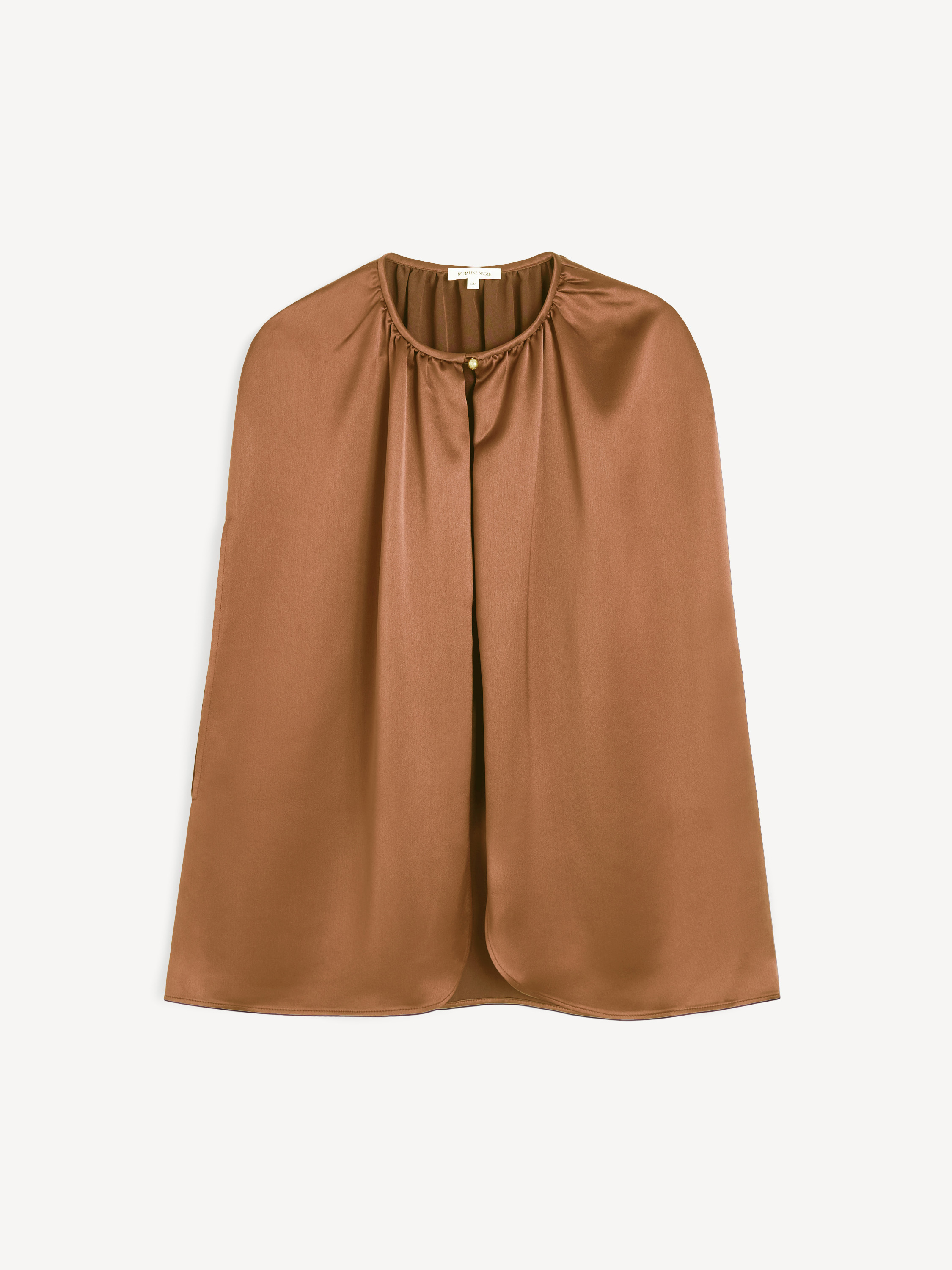 By Malene Birger Women's Latte Brown Dallias Satin Cape Medium
