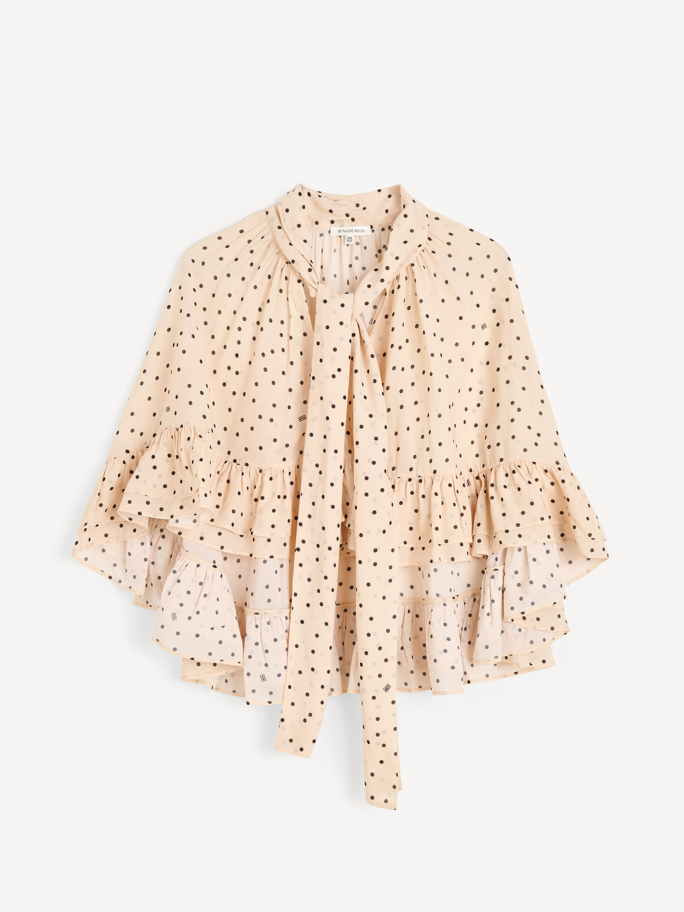By Malene Birger Kvinno Polka Dot Print Cedi Cape
