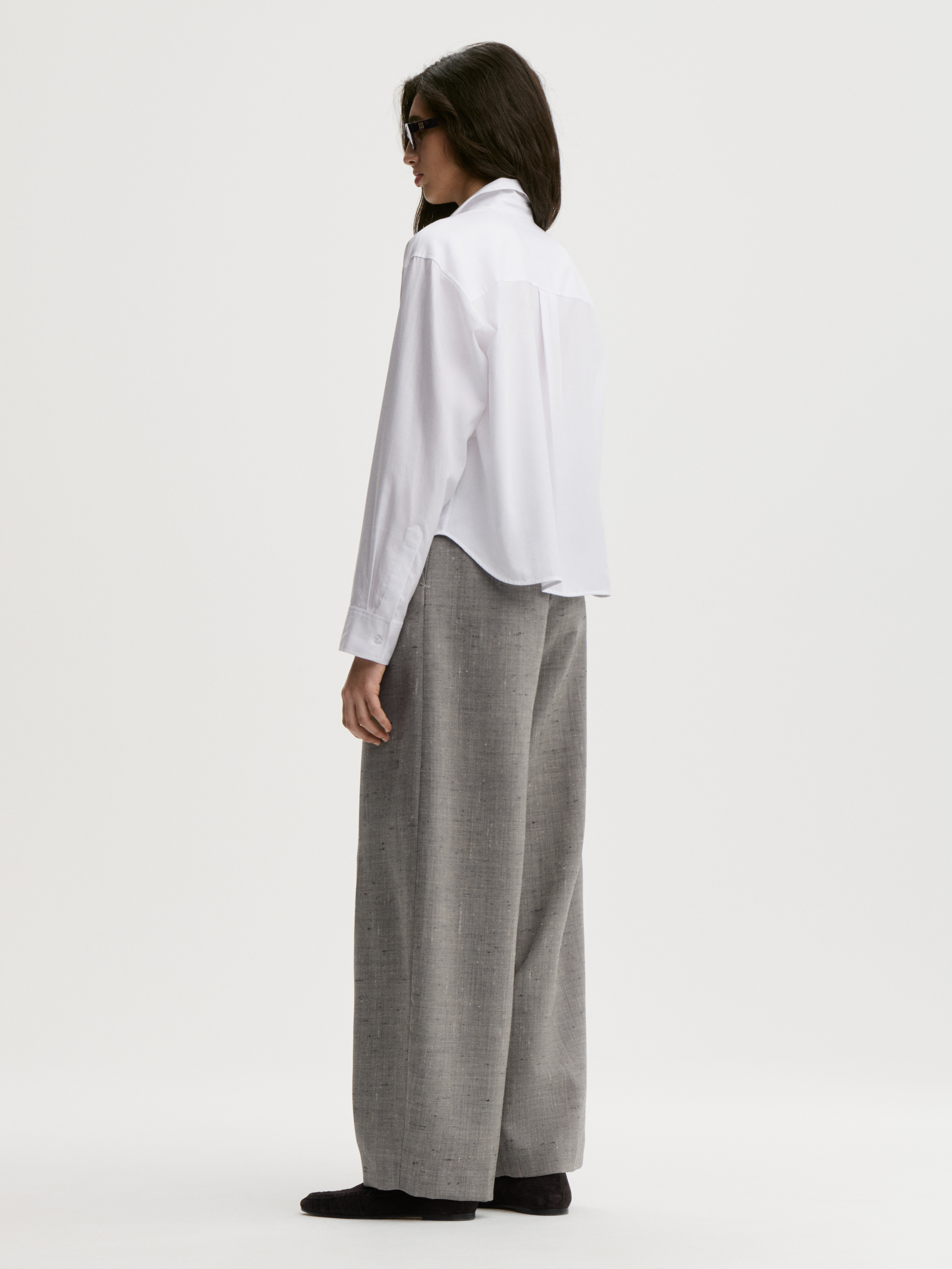 Audrey Cropped Organic Cotton Shirt
