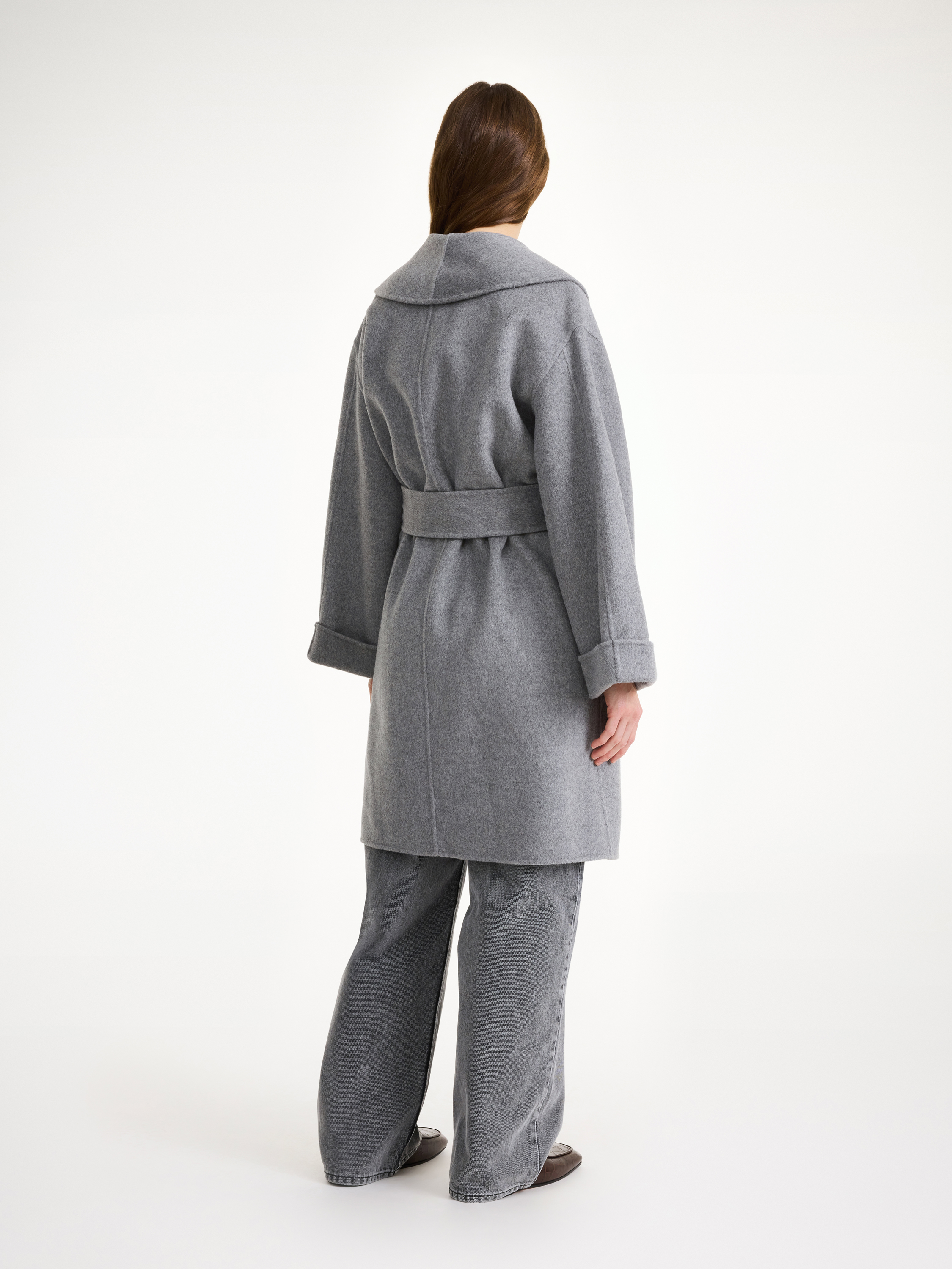 By Malene Birger Trullas Wool Coat In Grey Melange