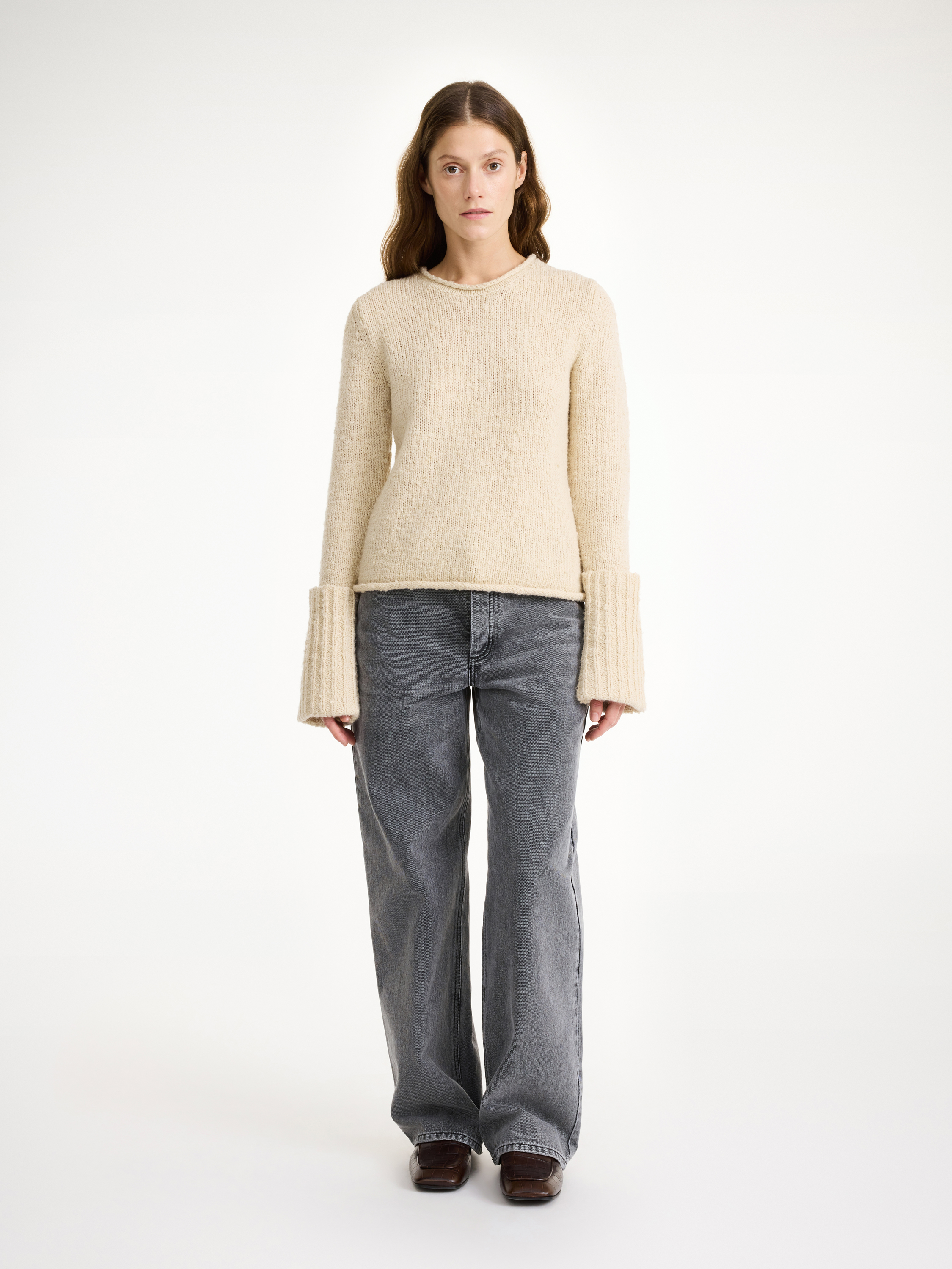 Shop By Malene Birger Sorena Pullover In Oyster Gray